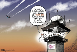 OBAMA SOBREPASA EL AEROPUERTO  by Nate Beeler