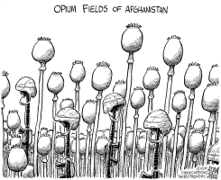 OPIUM FIELDS by Adam Zyglis