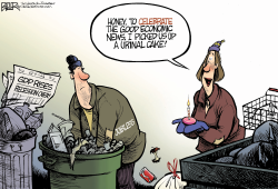 RECESSION CAKE by Nate Beeler