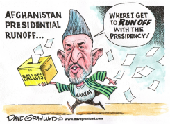 KARZAI AND AFGHAN RUNOFF by Dave Granlund