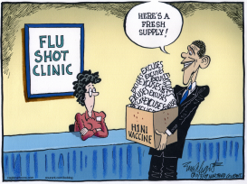 FLU SHOTS by Bob Englehart