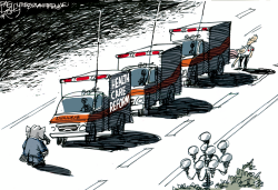 HEALTH CARE PROTEST by Pat Bagley