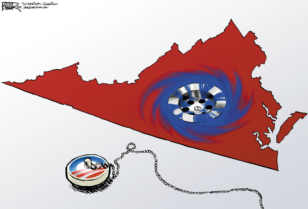  VIRGINIA TURNS RED by Nate Beeler