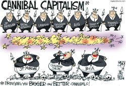 WALL STREET CANNIBALS by Pat Bagley