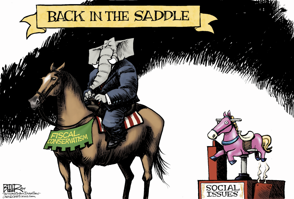  GOP BACK IN THE SADDLE by Nate Beeler