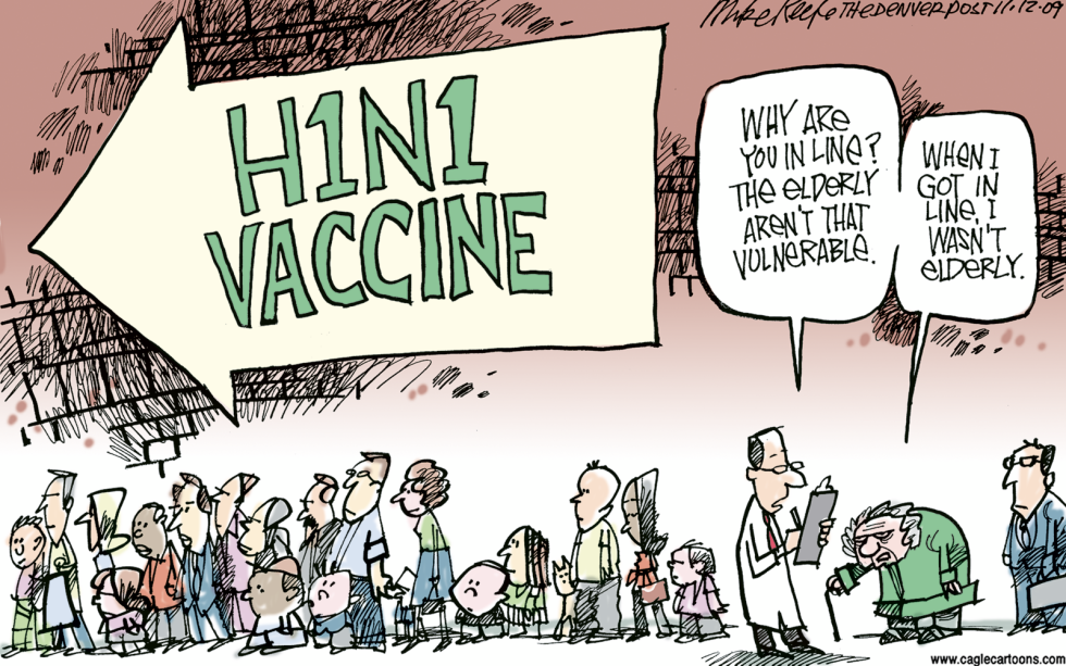  VACCINATION WAIT by Mike Keefe