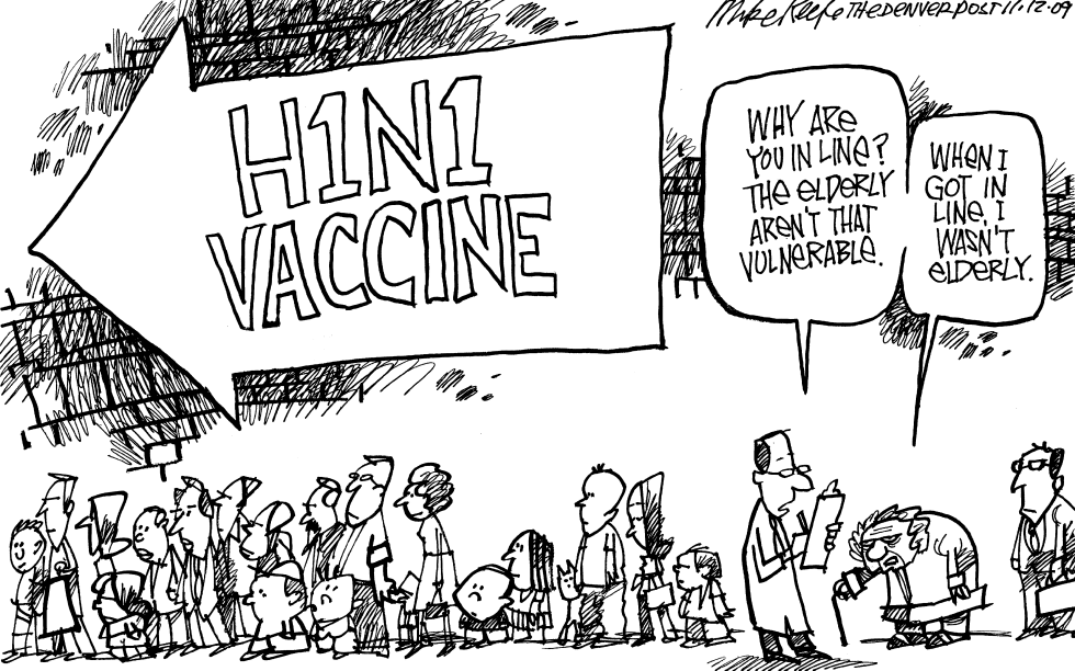  VACCINE WAIT by Mike Keefe