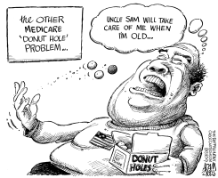 MEDICARE DONUT HOLE by Adam Zyglis