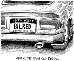 NEW YORK STATE LICENSE PLATES by Adam Zyglis