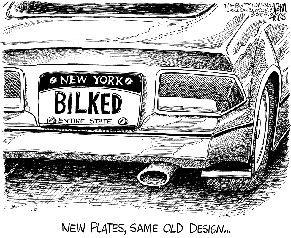  NEW YORK STATE LICENSE PLATES by Adam Zyglis