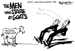 THE MEN WHO STARE AT GOATS by Milt Priggee