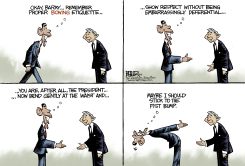 BARACK BOWS by Nate Beeler