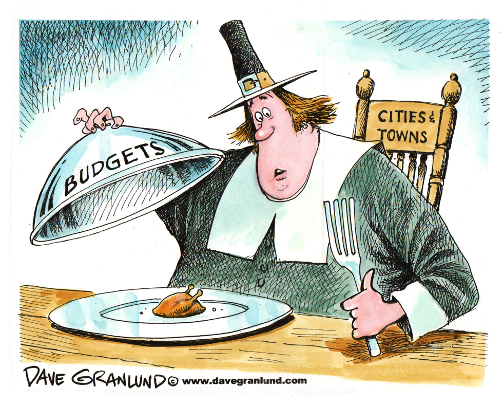  MEAGER LOCAL BUDGETS by Dave Granlund