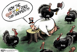 BAILED OUT TURKEYS by Nate Beeler