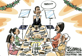 THANKSGIVNG AT THE WHITE HOUSE by David Fitzsimmons