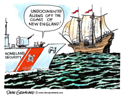 UNDOCUMENTED PILGRIMS by Dave Granlund