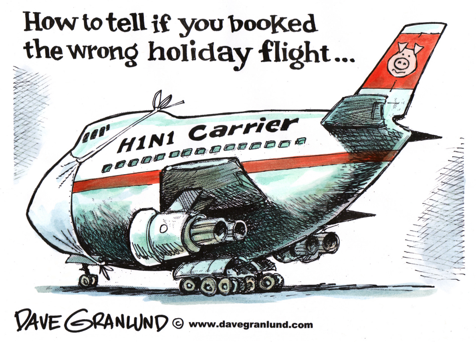  H1N1 AND AIR TRAVEL by Dave Granlund