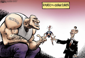 EL HUESO DE LA SUERTE DE LA ECONOMIA  by Nate Beeler