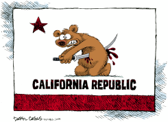 CALIFORNIA BUDGET HARAKIRI  by Daryl Cagle