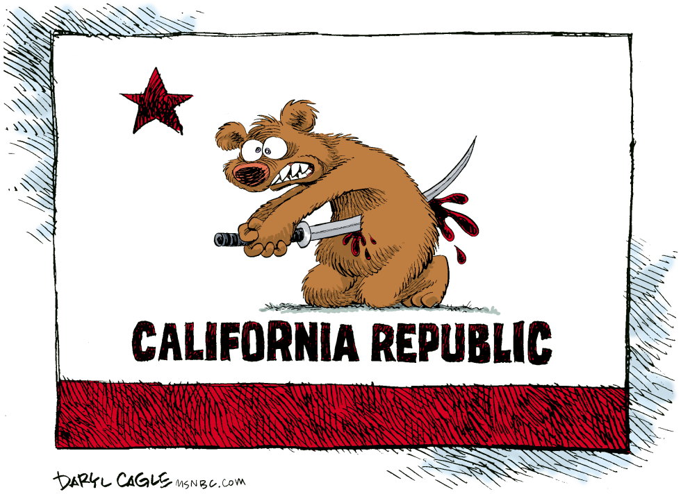  CALIFORNIA BUDGET HARAKIRI  by Daryl Cagle