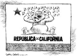 LA LA LA EN EL PRESUPUESTO DE CALIFORNIA by Daryl Cagle