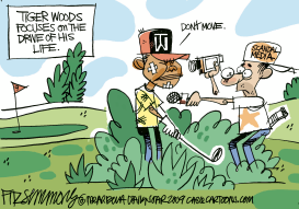 TIGER WOODS by David Fitzsimmons