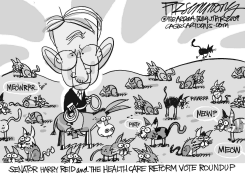 HARRY REID VOTE VOUNDUP by David Fitzsimmons