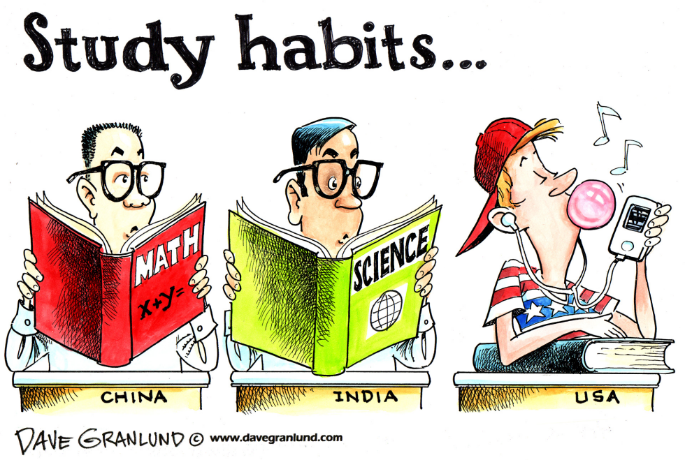  STUDENT STUDY HABITS by Dave Granlund