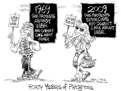 COLLEGE TUITION HIKES - 40 YEARS by Daryl Cagle