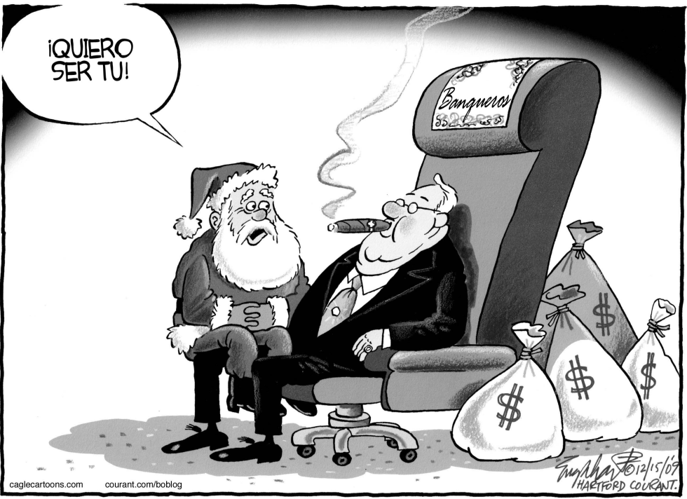  SANTA Y EL BANQUERO by Bob Englehart