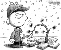 CHARLIE BROWN HEALTH CARE REFORM by Adam Zyglis