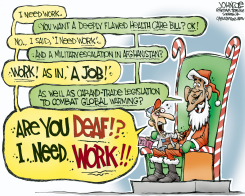 SANTA OBAMAS LAP by John Cole