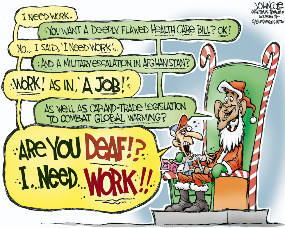  SANTA OBAMAS LAP by John Cole