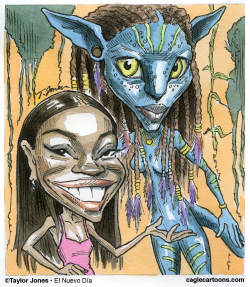 ZOE SALDANA/NEYTIRI FROM AVATAR by Taylor Jones