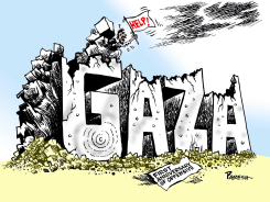 GAZA OFFENSIVE ANNIVERSARY by Paresh Nath