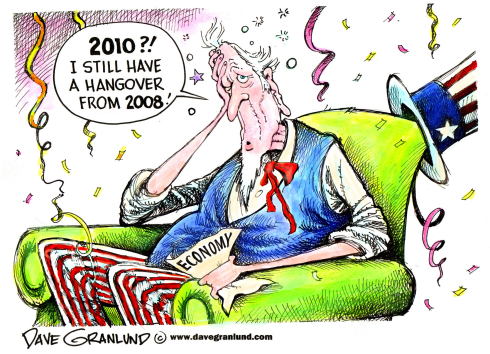  OLD YEAR HANGOVER by Dave Granlund