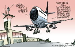 AIRLINE TERROR by Mike Keefe