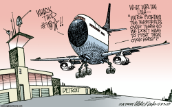 AIRLINE TERROR by Mike Keefe