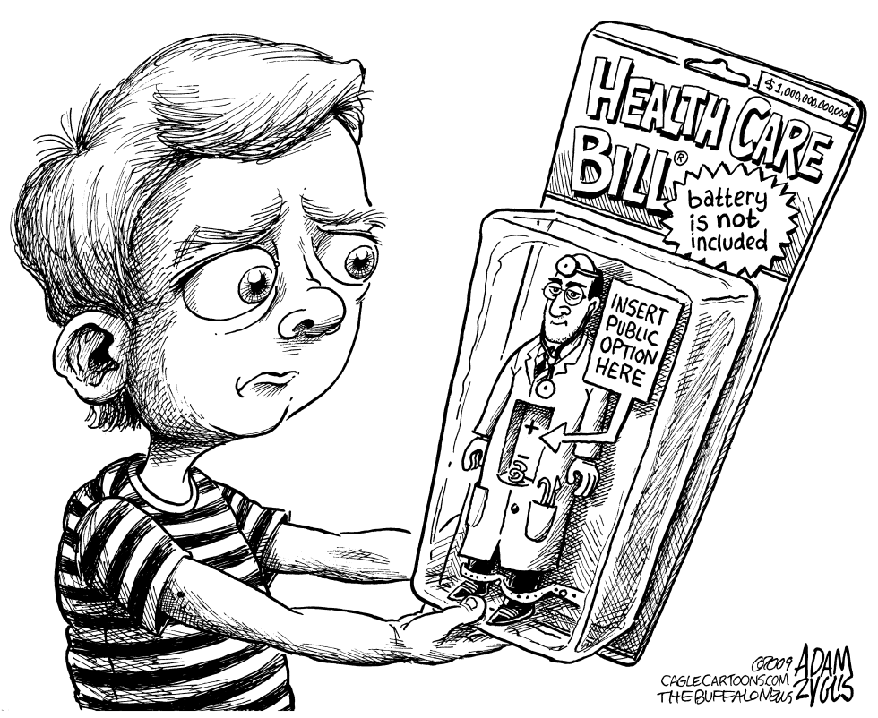  HEALTH CARE ACTION FIGURE by Adam Zyglis