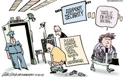 AIRPORT  SECURITY by Mike Keefe