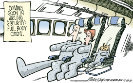 MORE AIRLINE SECURITY by Mike Keefe