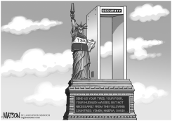 STATUE OF LIBERTY SECURITY CHECKPOINT by RJ Matson