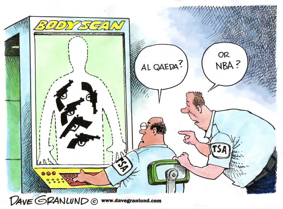  NBA, GUNS AND BODY SCANS by Dave Granlund