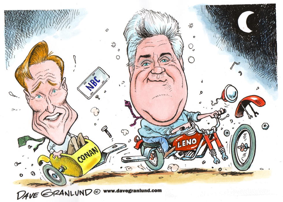  CONAN AND LENO by Dave Granlund