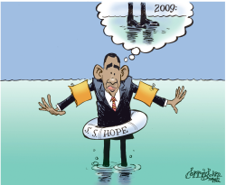 OBAMA SINKING by Patrick Corrigan