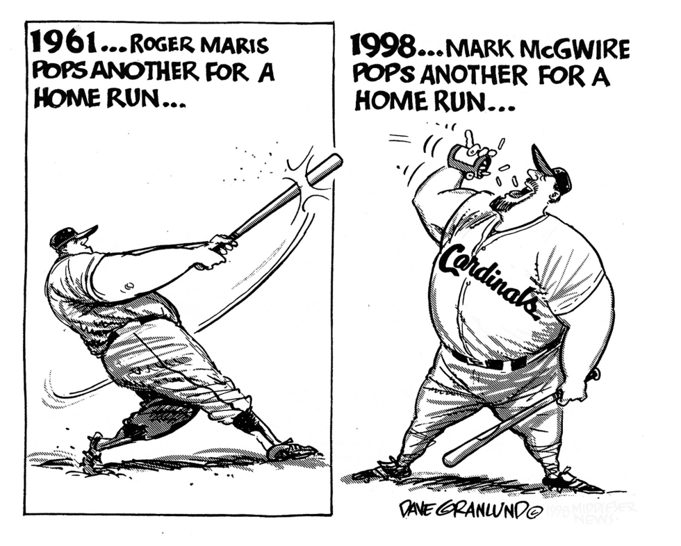  MARK MCGWIRE AND STEROIDS by Dave Granlund