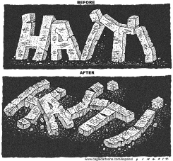 HAITI BEFORE AND AFTER by Osmani Simanca