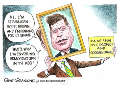 REPUBLICAN SCOTT BROWN INVOKES JFK by Dave Granlund