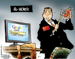 CHINA HACKS GOOGLE by John Cole