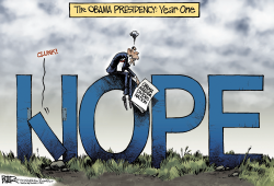 OBAMA YEAR ONE by Nate Beeler